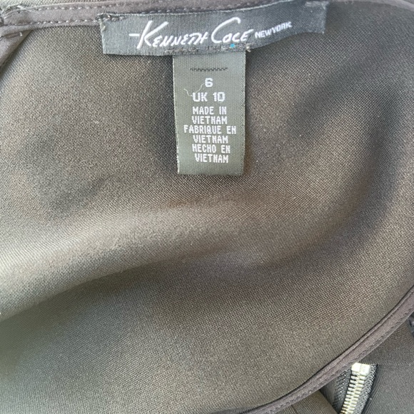 Kenneth Cole Bodycon Dress Black with Silver Front Zipper - Picture 5 of 5